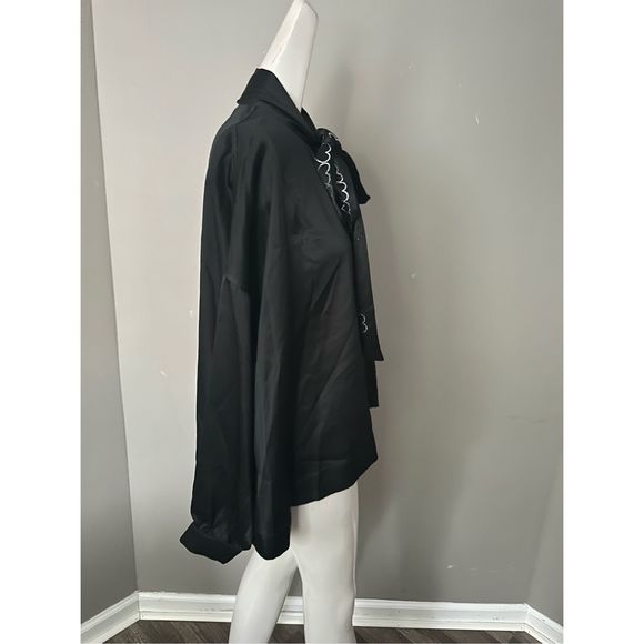 LIBERTINE Heart Silk Tie-neck Blouse - Picture 7 of 9